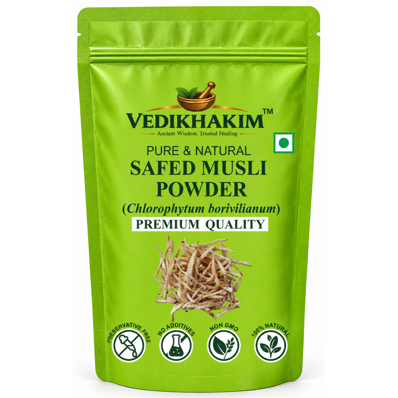 Safed Musli Powder (100gm) | for Stamina and Energy | 100% Pure, Preservative free | No Artificial flavour or color added