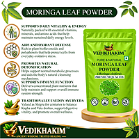 Moringa Leaf Powder (200 gm) | Drumstick Leaf powder | Herbal Supplement | Good for Immunity, Digestion, skincare and Haircare | 100% Natural and Preservative free