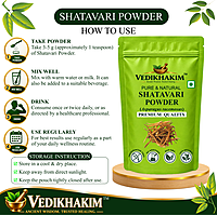 Shatavari Powder | Lactation & Hormonal Balance Support | Reproductive Wellness | No Added Preservatives | 100% Pure and Natural