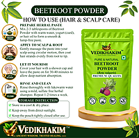 Beetroot Powder | For Drinking & Face Pack | Supports Heart & Brain Health | 100% Pure & Preservative-Free | Men & Women