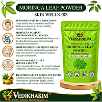 Moringa Leaf Powder (200 gm) | Drumstick Leaf powder | Herbal Supplement | Good for Immunity, Digestion, skincare and Haircare | 100% Natural and Preservative free