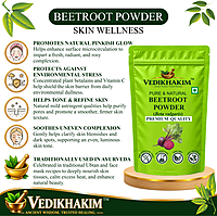 Beetroot Powder | For Drinking & Face Pack | Supports Heart & Brain Health | 100% Pure & Preservative-Free | Men & Women