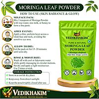 Moringa Leaf Powder (200 gm) | Drumstick Leaf powder | Herbal Supplement | Good for Immunity, Digestion, skincare and Haircare | 100% Natural and Preservative free