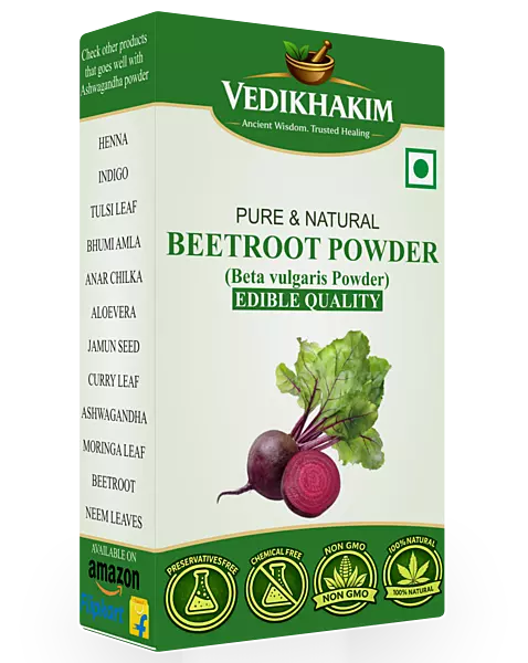 Beetroot Powder | For Drinking & Face Pack | Supports Heart & Brain Health | 100% Pure & Preservative-Free | Men & Women