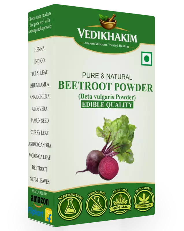 Beetroot Powder | For Drinking & Face Pack | Supports Heart & Brain Health | 100% Pure & Preservative-Free | Men & Women