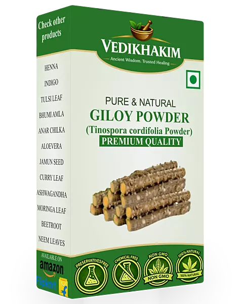 Giloy Powder | for Reducing Inflammation| Detoxifying Body | Improving Liver Function |Regulates Blood Sugar | Immunity Booster | No Added Preservatives