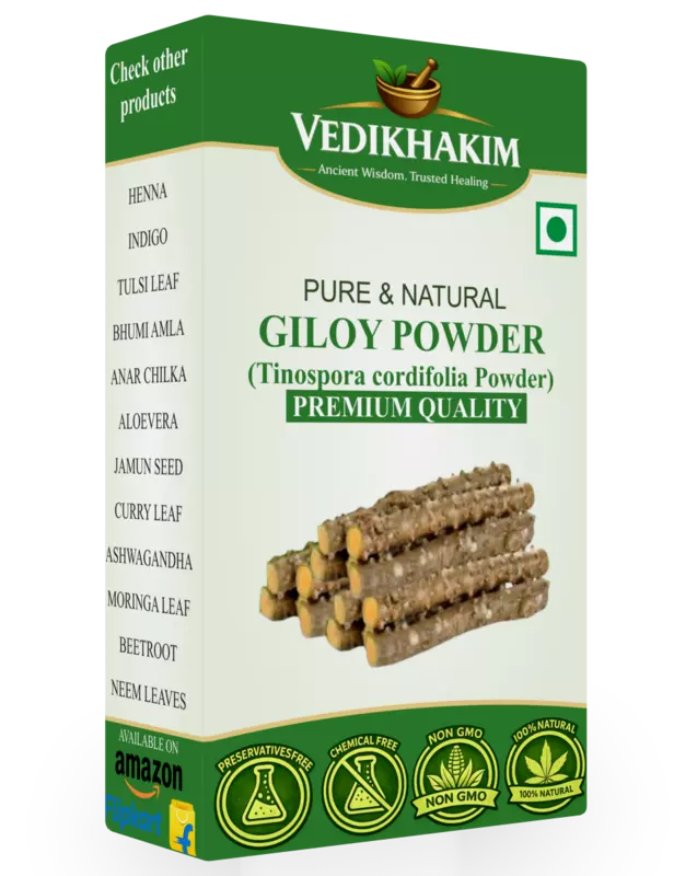 Giloy Powder | for Reducing Inflammation| Detoxifying Body | Improving Liver Function |Regulates Blood Sugar | Immunity Booster | No Added Preservatives