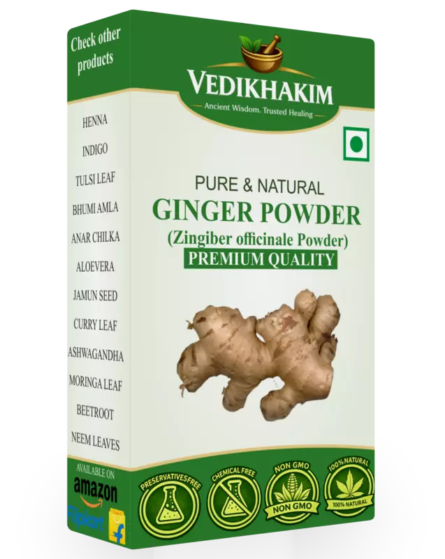 Ginger Dried Root Powder | Zingiber officinale, NON-GMO, No Added Preservatives, Sukku Podi, Dry Sonth/Adrak Powder