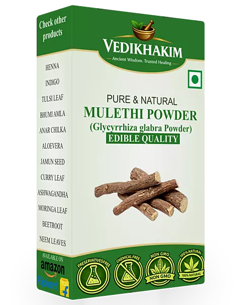 Mulethi Powder | for Face Pigmentation | Supports Digestion | Respiratory & Immunity | Natural Herb for Skin & Wellness | No Added Preservatives
