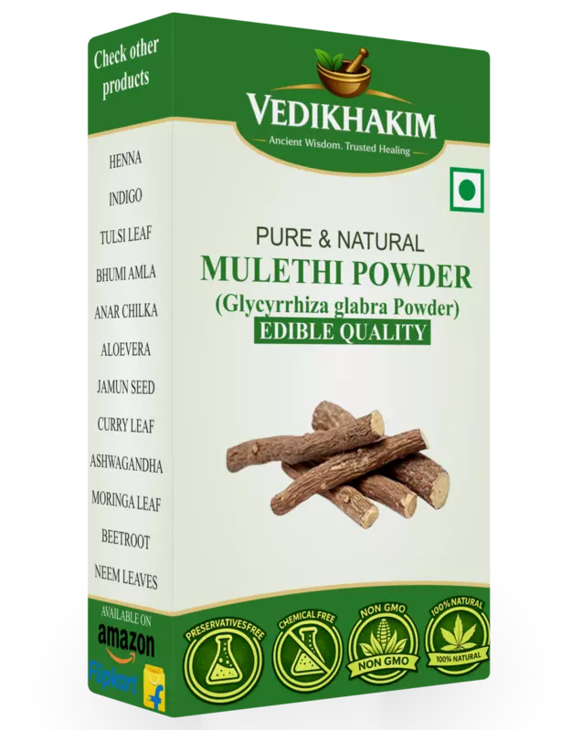Mulethi Powder | for Face Pigmentation | Supports Digestion | Respiratory & Immunity | Natural Herb for Skin & Wellness | No Added Preservatives
