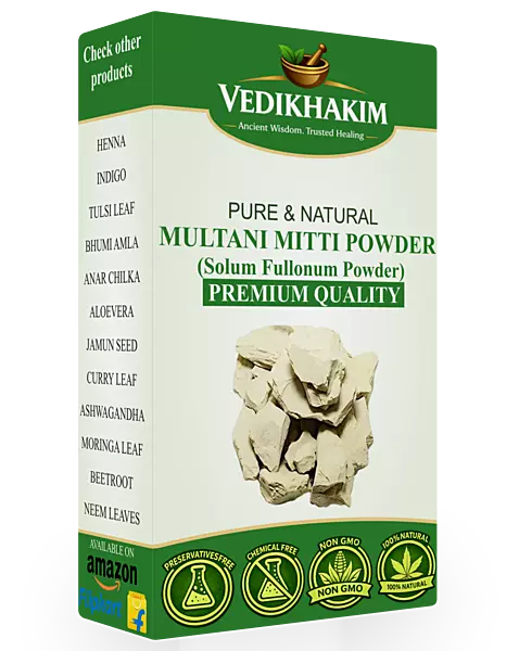 MULTANI MITTI POWDER | 100% Natural Multani Mitti powder for Exfoliating, Soothing, Nourishing, Smoothening Face, Skin and Hair Fuller's Earth, Bentonite Clay