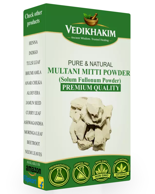 MULTANI MITTI POWDER | 100% Natural Multani Mitti powder for Exfoliating, Soothing, Nourishing, Smoothening Face, Skin and Hair Fuller's Earth, Bentonite Clay