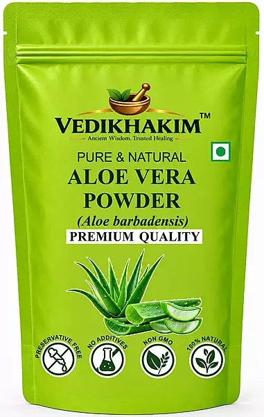 Aloe vera Powder | Natural Face |  Hair Pack for Skin Hydration | Nourishment & Scalp Care | 100% Pure & Natural | Paraben Free