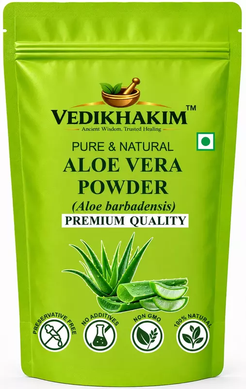Aloe vera Powder | Natural Face | Hair Pack for Skin Hydration | Nourishment & Scalp Care | 100% Pure & Natural | Paraben Free