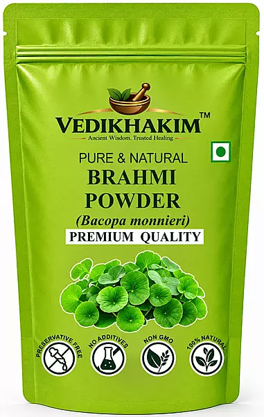 Brahmi Powder | for Brain Health Memory, Focus | Hair Care |No Added Preservatives | 100% Pure and Natural | General Wellness | for hair growth