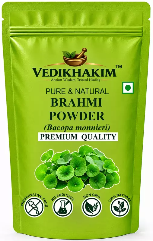 Brahmi Powder | for Brain Health Memory, Focus | Hair Care |No Added Preservatives | 100% Pure and Natural | General Wellness | for hair growth