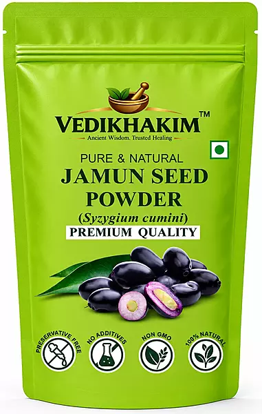 Jamun Seed Powder | for Diabetes Beneficial |in controlling Blood Sugar Levels | Boosting Digestion | Blood purification and Detoxification |  Natural | No Added Preservatives