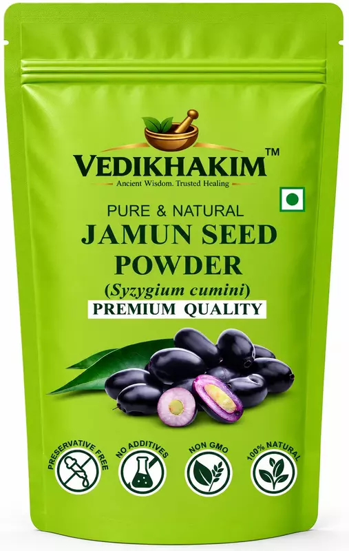 Jamun Seed Powder | for Diabetes Beneficial |in controlling Blood Sugar Levels | Boosting Digestion | Blood purification and Detoxification | Natural | No Added Preservatives