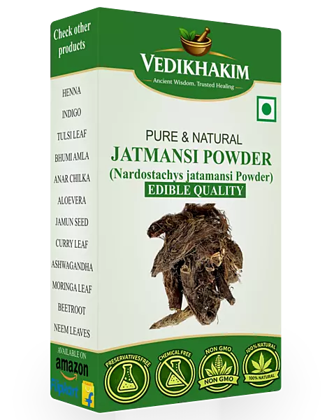 Jatamansi Powder | Promotes Hair Growth | For Strong, Shiny, and Silky Hair | For Dandruff & Spilt Ends Free Hair | Moisturizes Scalp | No Added Preservatives | Reduces Stress