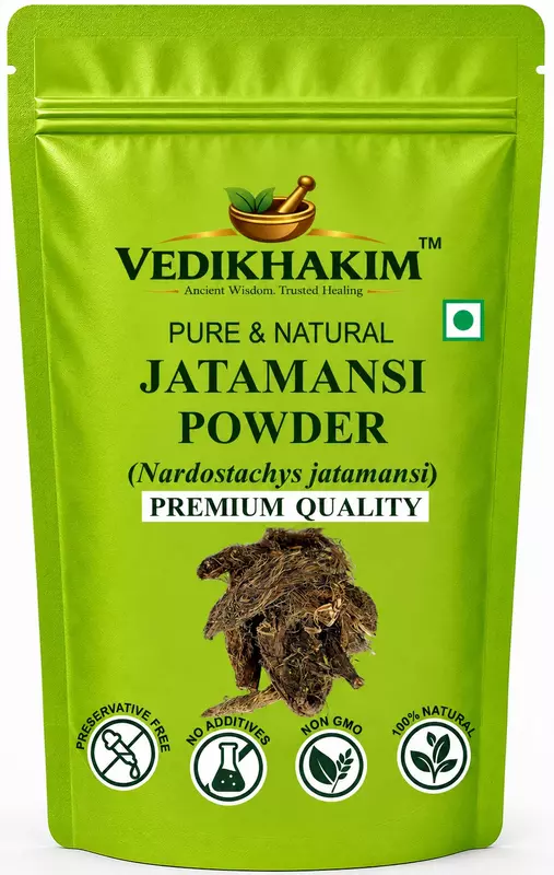 Jatamansi Powder | Promotes Hair Growth | For Strong, Shiny, and Silky Hair | For Dandruff & Spilt Ends Free Hair | Moisturizes Scalp | No Added Preservatives | Reduces Stress