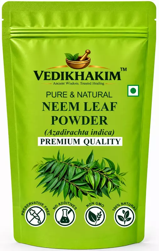 Neem Leaf Powder for Eating Skin & Hair and Face Pack | Anti-Pimple, Anti-Bacterial, Fight Dandruff | 100% Pure and Natural | No Chemical, No preservative, Paraben-Free