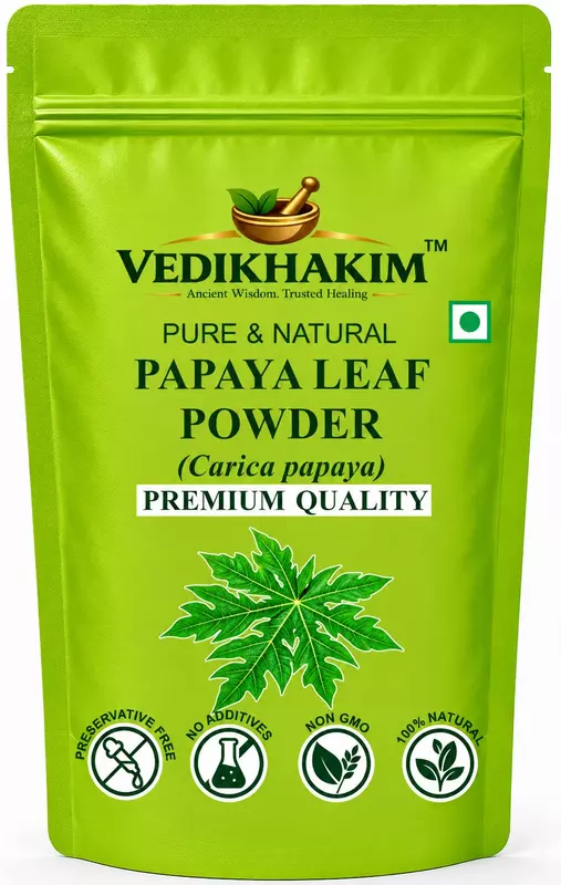 Papaya Leaf Powder I Supports Healthy Blood Platelets I Skin Brightening | 100% Natural | Digestion | Herbal Supplement for Normal Blood Sugar Levels I Anti-Oxidant Agent