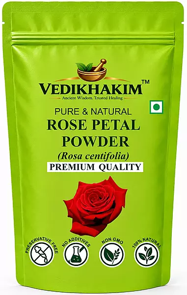 Rose Petal Powder | Chemical-free | Preservative free | NO artificial color | Antioxidant Support To Revitalize Skin Health | for Face Mask | Tanning & Glowing Skin |For Healthy Lifestyle