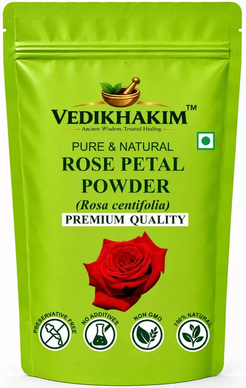 Rose Petal Powder | Chemical-free | Preservative free | NO artificial color | Antioxidant Support To Revitalize Skin Health | for Face Mask | Tanning & Glowing Skin |For Healthy Lifestyle